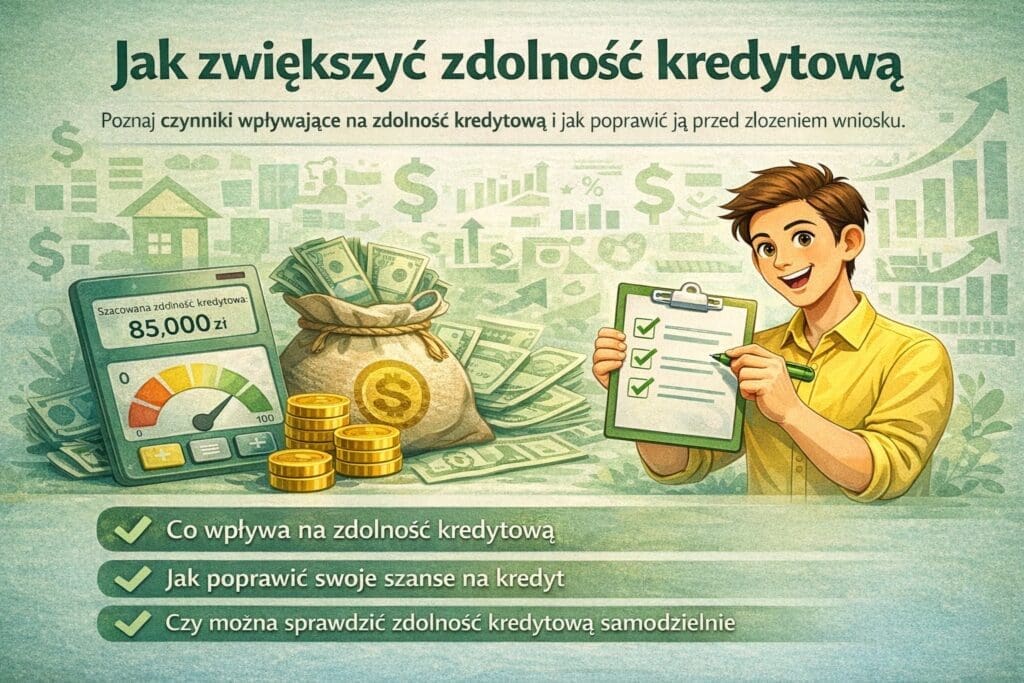 Jak zwiększyć zdolność kredytową – czynniki wpływające na zdolność kredytową i sposoby poprawy przed wnioskiem o kredyt
